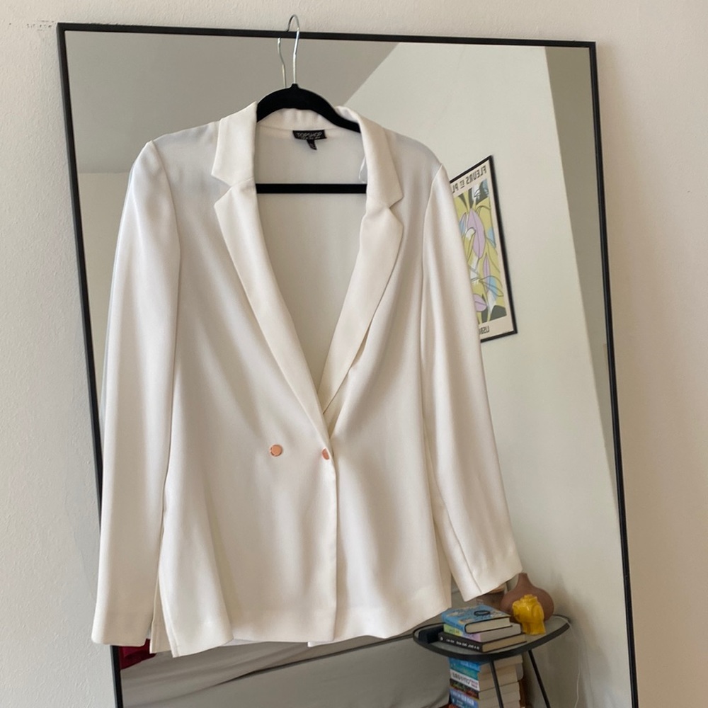 Topshop white blazer